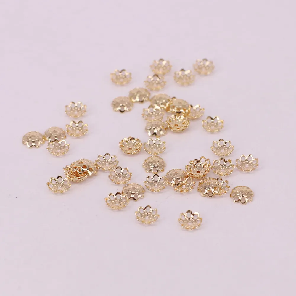 

50pcs/bag 5x1mm beads setting base high quality gold plated jewelry DIY material fittings jewelry accesory