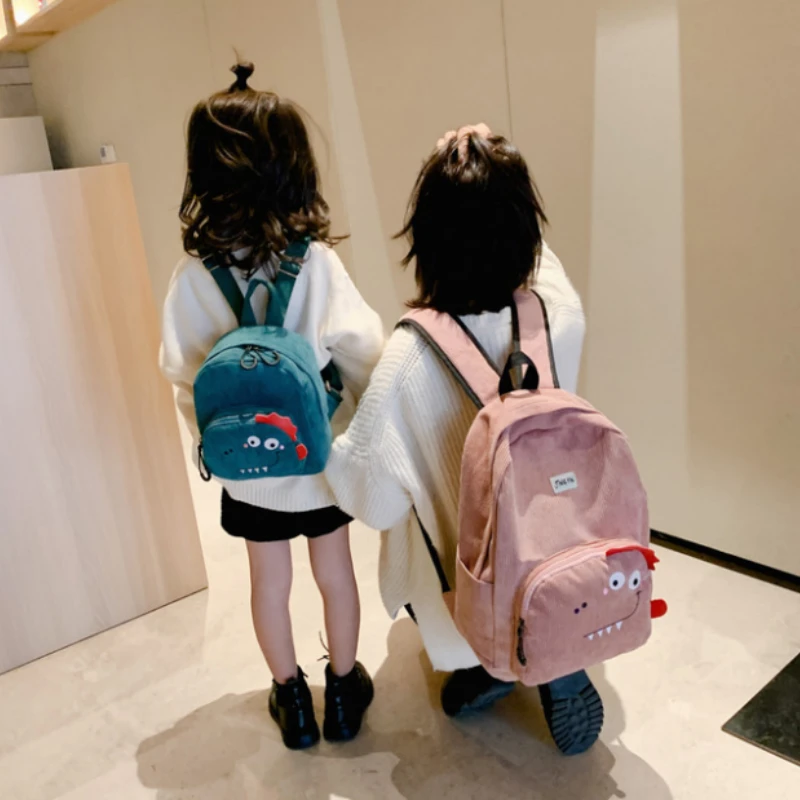 Kid Backpack Cute 3D Cartoon Dinosaur Anti-lost Printed Kindergarten orthopedic School Bag for Girl Boy Children
