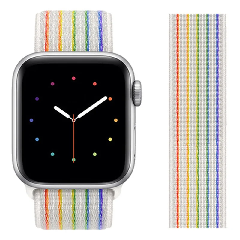 Nylon band For correa Apple Watch 44mm 40mm 42mm 38mm Straps smartwatch iWatch belt For bracelet apple watch  Serie 5 3 4 SE 6