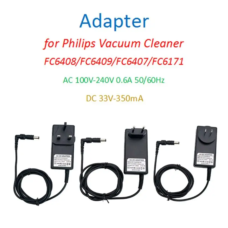 Адаптер питания для пылесоса Philips Fc6408/6409 Fc6407/6171 0.6A 33V-350Ma разъем G8TC | Бытовая