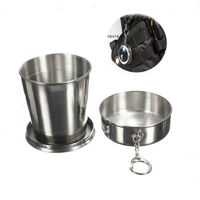 Походная Складная чашка Мультитул портативная дорожная кружка из нержавеющей