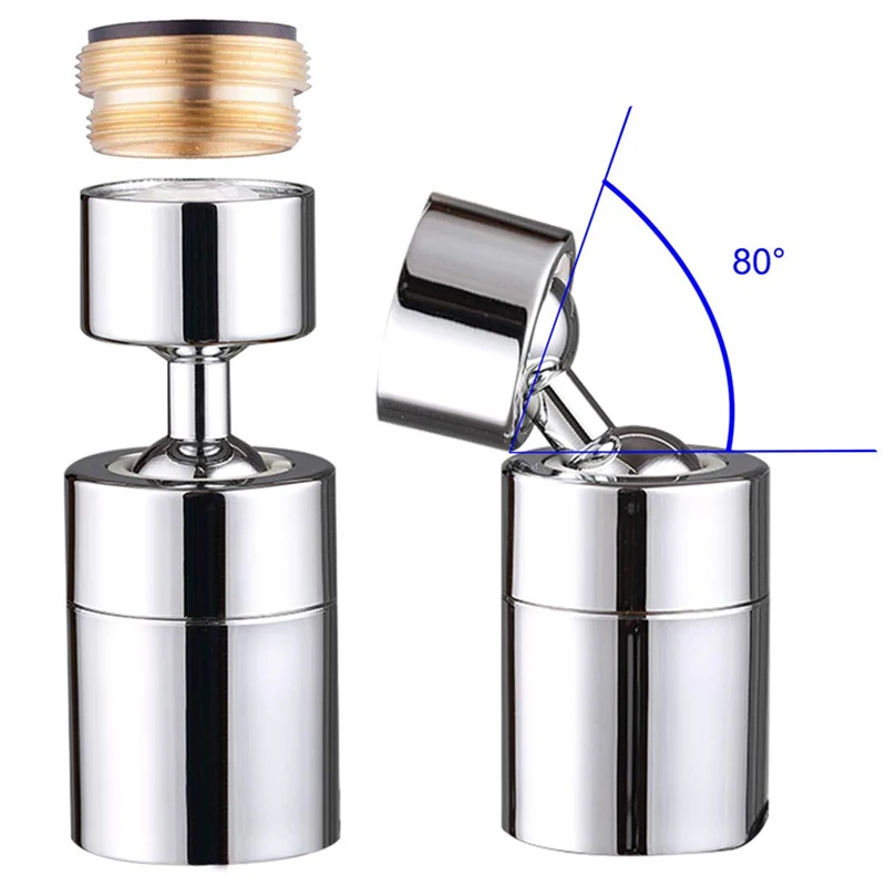 

Any Angle Swivel 2-Flow Faucet Nozzle Dual Function with 2 Ball Joint for Kitchen Bathroom J99Store