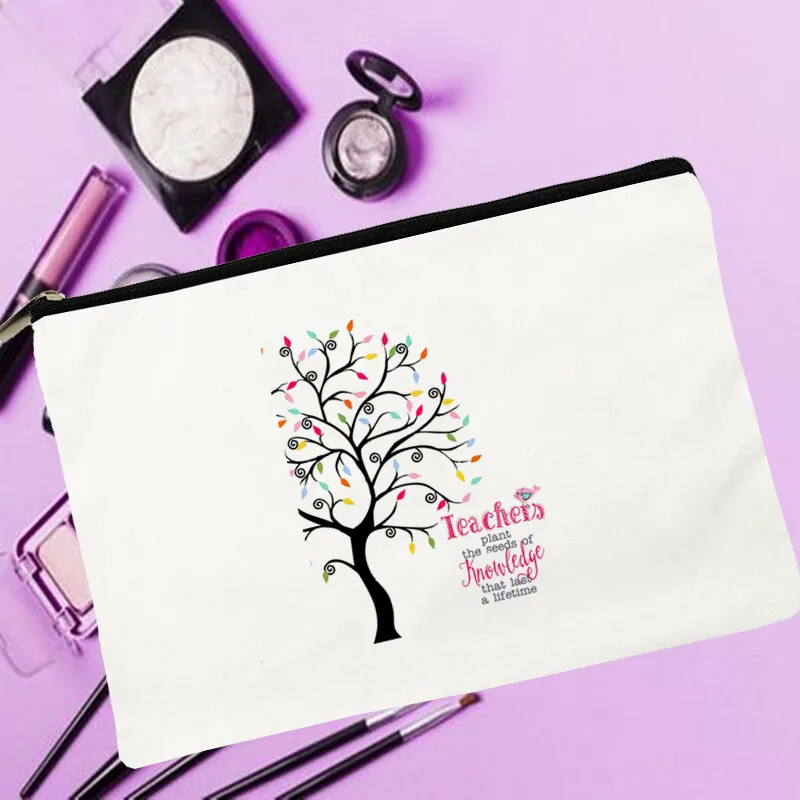 

Women knowledge Tree Printed Make up bag Fashion Women Cosmetics Organizer Bag for Travel Colorful Storage Bag for Lady Bag