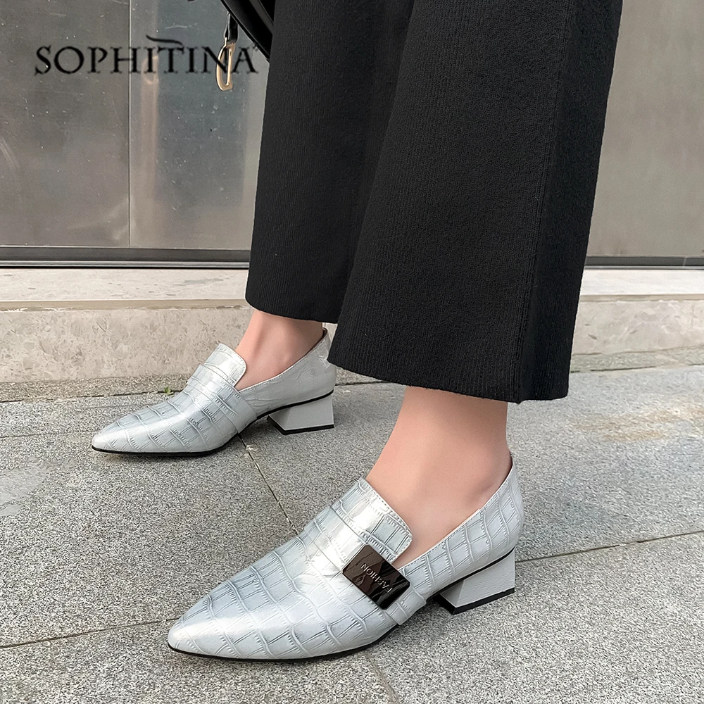 SOPHITINA/модные женские туфли-лодочки Обувь из коровьей кожи высокого качества без