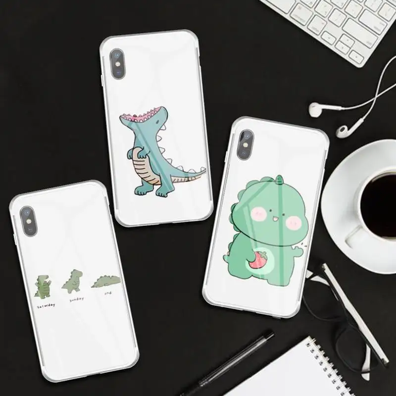 

Cartoon Cute Dinosaur Phone Case Transparent Case For IPhone 6 6s 7 8 Plus X Xs Xr Xsmax 11 12 Pro Promax 12mini