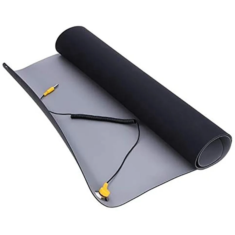 구매 뜨거운 TTKK 2Set 700X500x2mm 정전기 방지 매트 + 접지 와이어 + Esd 손목, 휴대 전화 컴퓨터 전자 수리 작업 매트에 사용 구매 뜨거운 TTKK 2Set 700X500x2mm 정전기 방지 매트 + 접지 와이어 + Esd 손목, 휴대 전화 컴퓨터 전자 수리 작업 매트에 사용