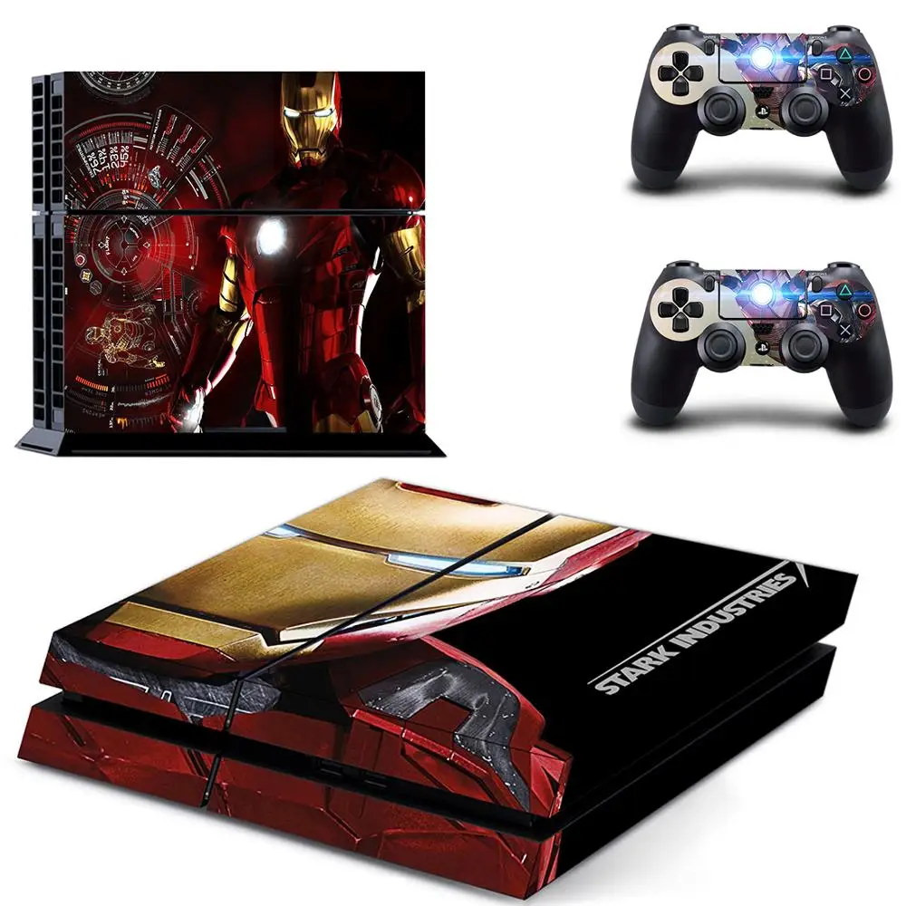 Мстители Железный человек GTA5 PS4 Кожа Наклейка виниловая для sony Playstation 4 консоль и 2 контроллера PS4 наклейка