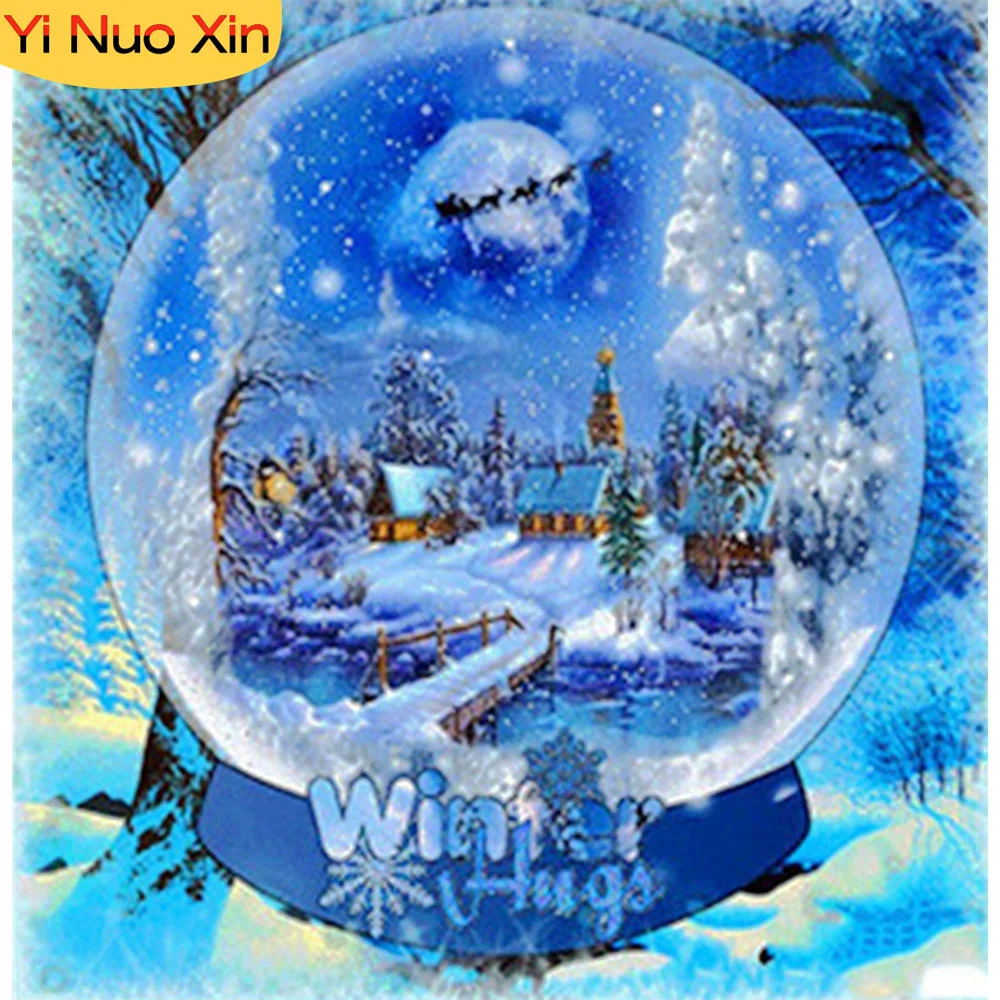 

Full Christmas Winter Snow Home Decor New Year Gift Diamond Painting5D Diy Cross Stitch Mosaic Embroidery Art Magic Wall Sticker