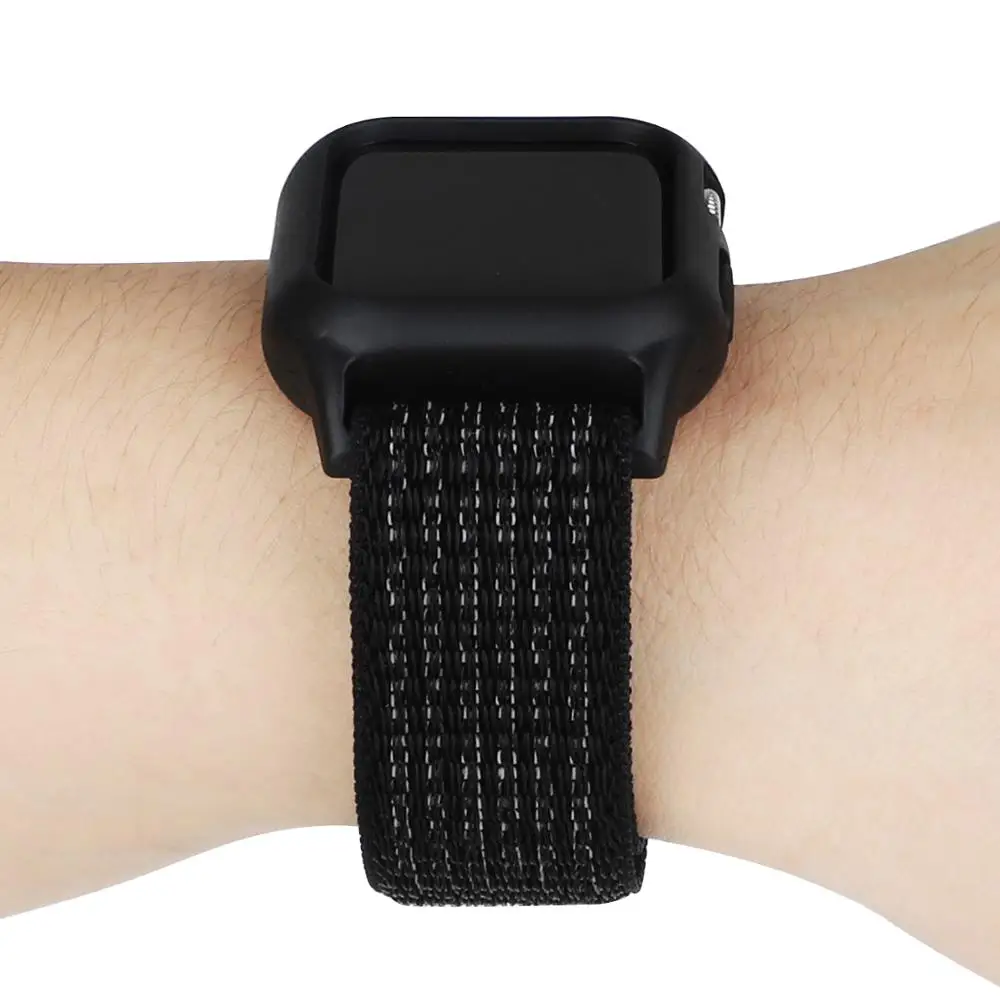 Спортивный бесшовный ремешок для наручных часов apple watch Series 5 4 3 2 1 ремень 44/40 мм 42 38