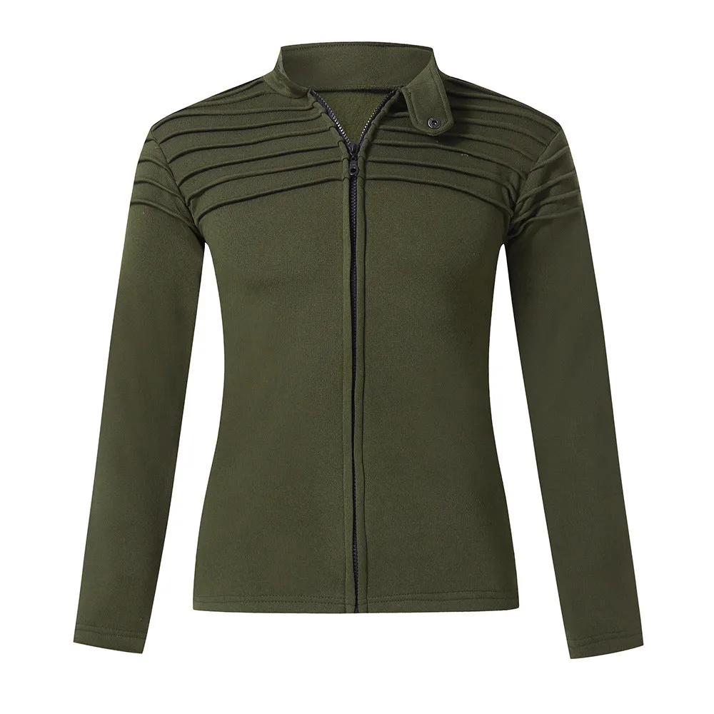 Весна Осень Новая мужская куртка на молнии повседневная Уличная одежда с