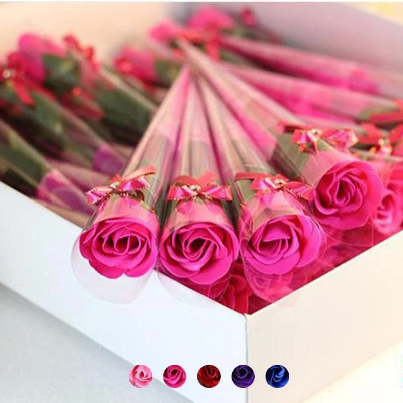 1 шт. ароматизированное розовое мыло цветок лепесток для свадьбы День Святого