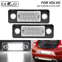 2pcs for volvo c30 2008 2009 2010 2011 2012 2013 led license plate tag lights 12v 6000k white number plate lamp oem31213991