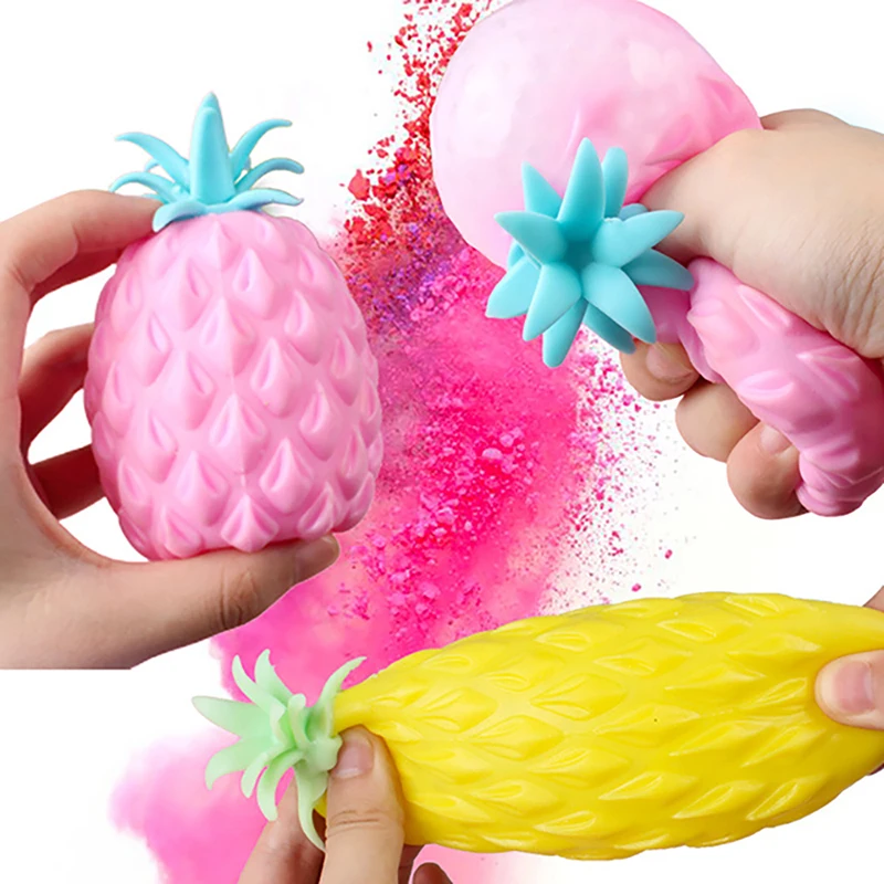 Divertida Ananas Anti Stressbal estr&eacute;s accecesorios Voor Speelgoed Kinderen Volwassen Fidget blando estr&eacute;s Creativiteit Leuke Fr-0