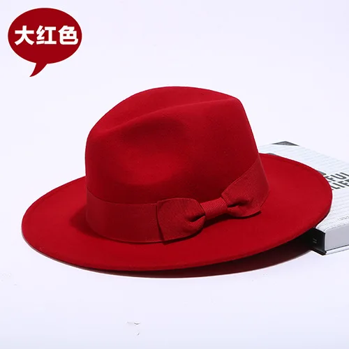 

Fedora Hat for Women Men 100% Australian Wool Felt Wide Brim Hat Vintage Jazz Fedora Hat Couple Cap Winter chapeau femme