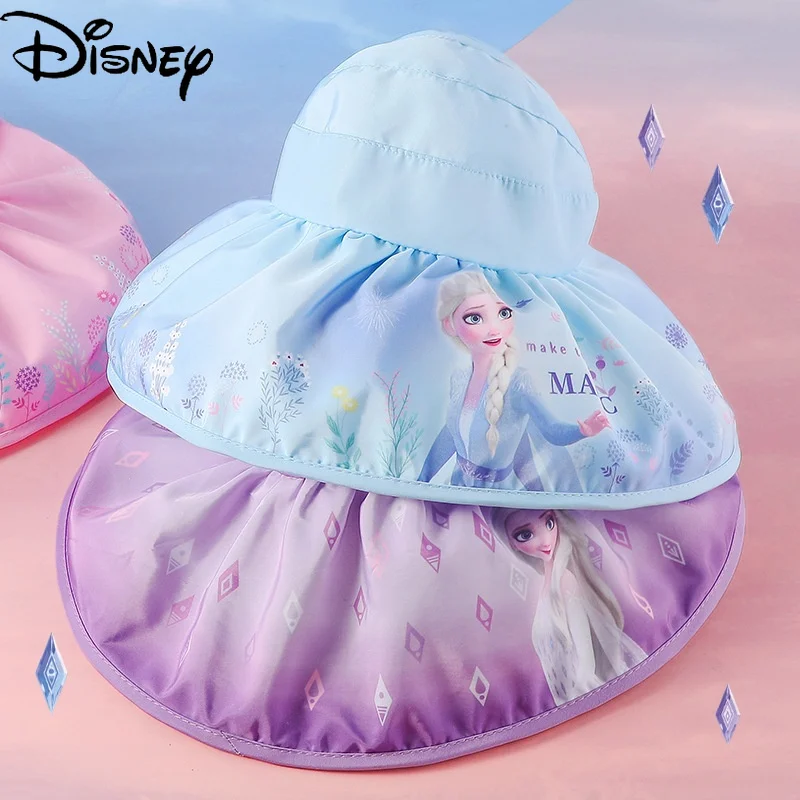 

Disney Frozen Children Girl Cartoon Simple Sunscreen Sun Hat Hat Sunscreen Summer Thin Hat Sunshade