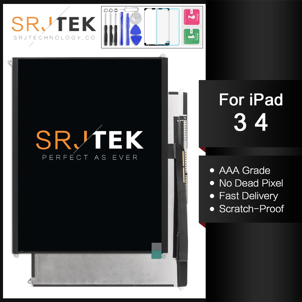 9," ЖК-дисплей для iPad 3 4 iPad3 iPad4 A1416 A1430 A1403 A1458 A1459 A1460 ЖК-матричный экран планшет панель монитор модуль