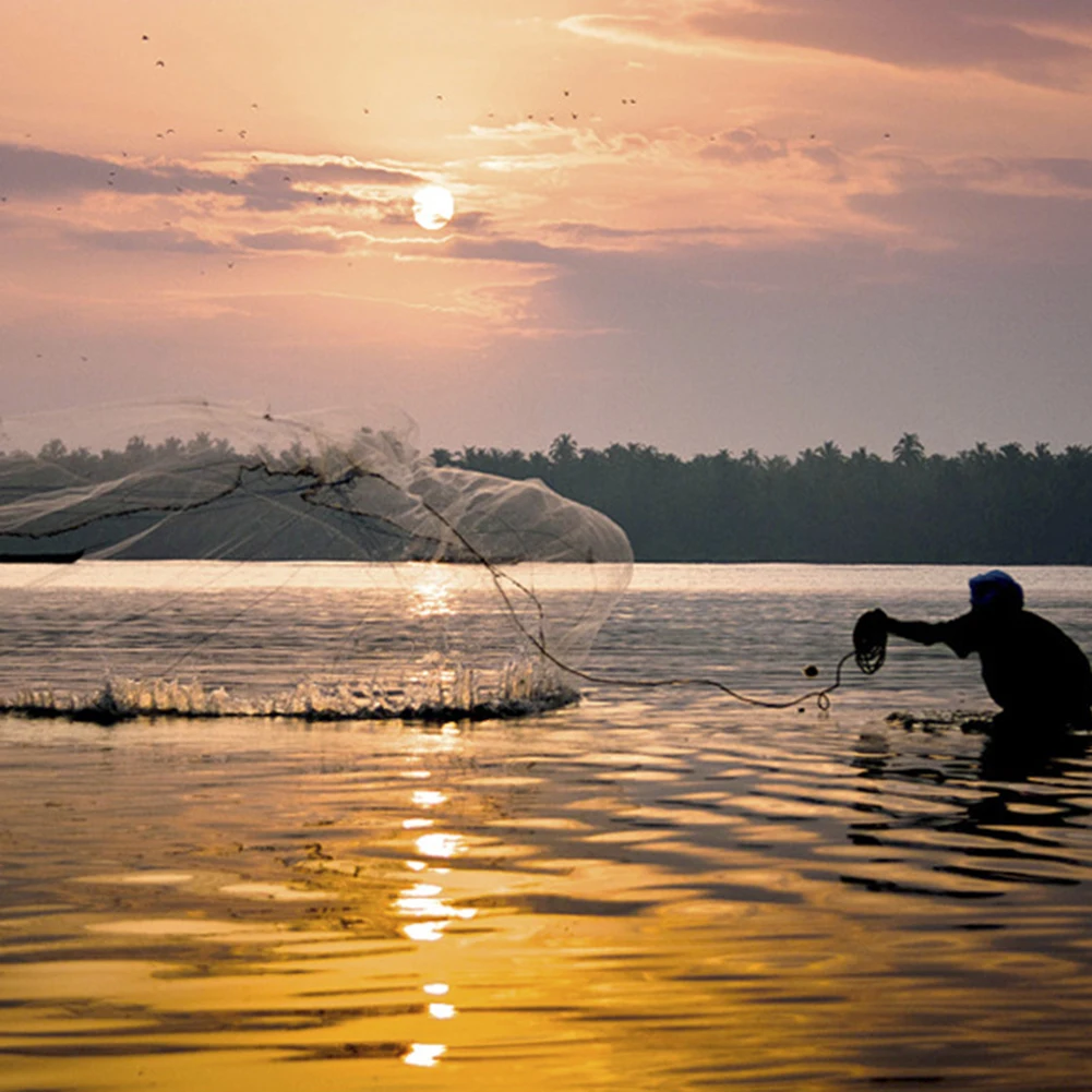 

Automatic Fishing Net USA Style Hand Cast Network Crab Trap Shrimp Catcher Compression Resistance Outdoor Fishing