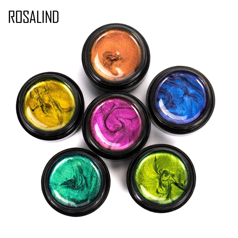 Магнитный Гель лак ROSALIND 9D кошачий глаз магнитный гель для ногтей УФ светодиодный
