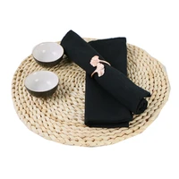 set of 50pcs wholesale prices napkins cloth with hemmed edges soft polyester blend fabric table mat for kitchen dining wedding