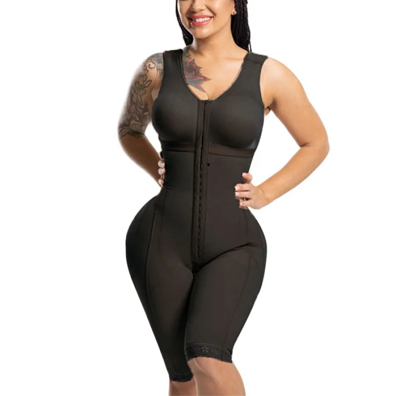 Faja с бюстгальтером после хирургии поддержка увеличения груди бесшовное