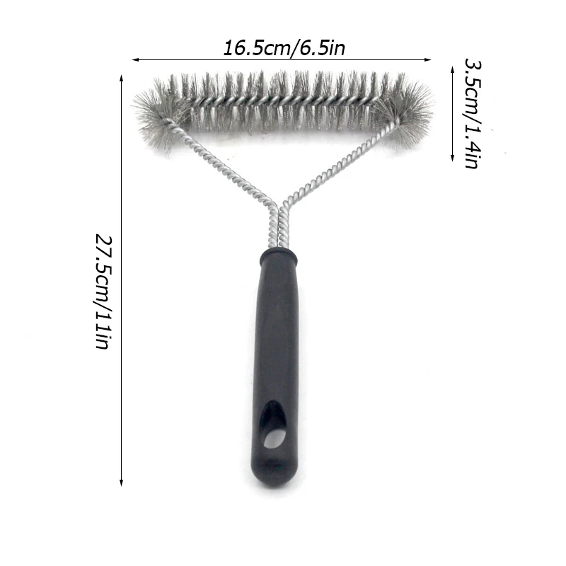 

Kitchen Accessories BBQ Grill Barbecue Kit Cleaning Brush Stainless Steel Cooking Tools Wire Bristles Triangle Cleaning Brushes