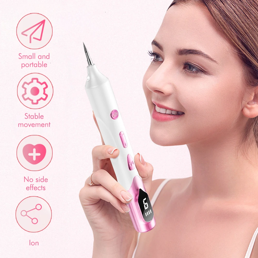 

Mole Removal Pen LCD Laser Plasma Pen Wart Remover Mole Tattoo Remover Machine Skin Tag Removal Spot Pore Cleaner Face Care Tool
