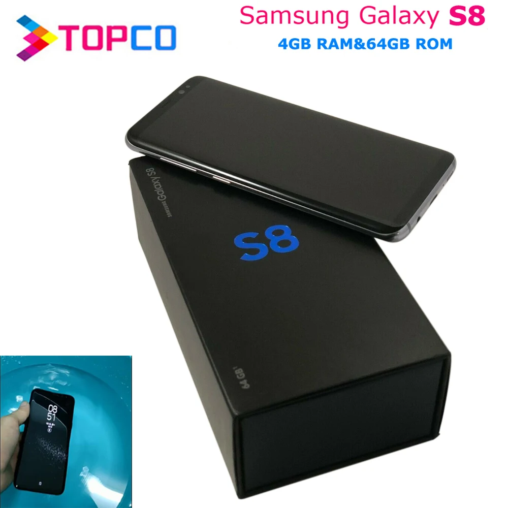 Мобильный телефон Samsung Galaxy S8 G950U/G950F оригинальный 4G LTE Android Восьмиядерный 5 8 дюйма 12