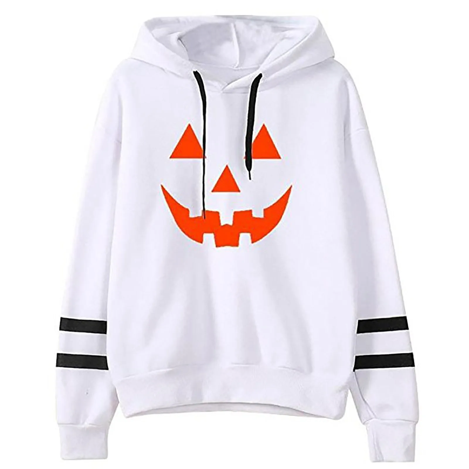 2021 Womens Autumn Halloween Sweatshirts Long Sleeve Pumpkin Drawstring Pocket Hoodie Tops Blouse Las Mujeres Sweetshirts