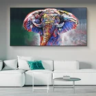 Абстрактный красочный Африканские слоны холст настенные картины художественные плакаты и принты граффити фотографии детской Комнаты Настенный декор