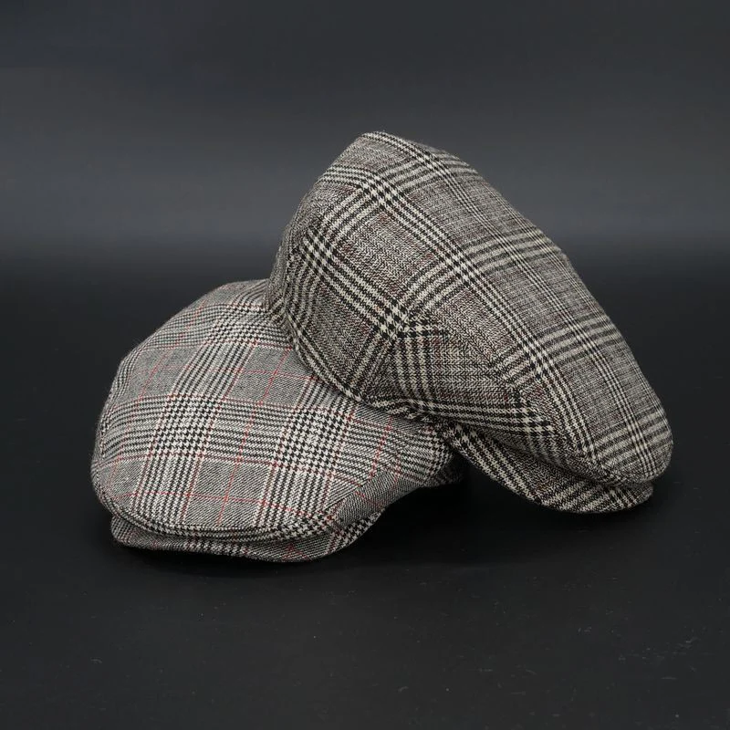

Mens Flat Cap for Men/women Wool Blend Soft Grid Newsboy Caps Driving Hat Spring Autumn Beret Cap Irish Hunting Cap Nz142