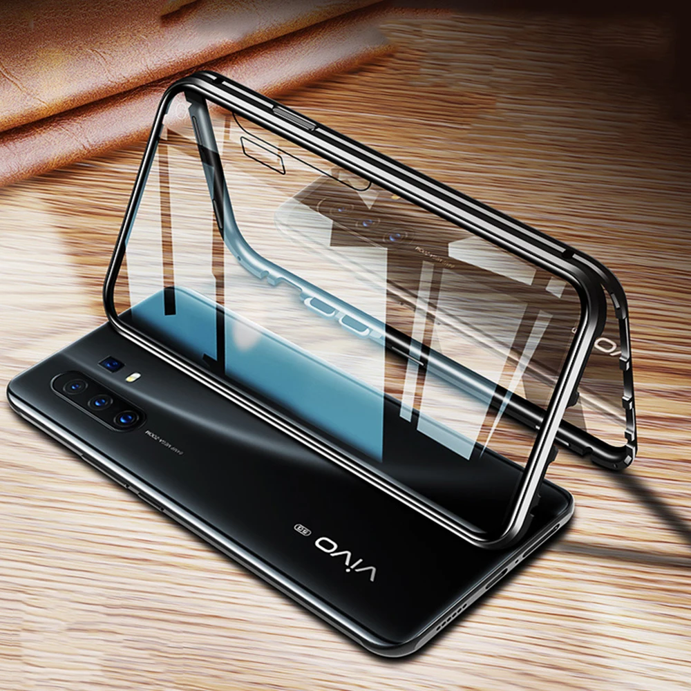 Чехол для Vivo X30 Pro двухсторонний металлический магнитный стеклянный чехол 360 U3 U3X