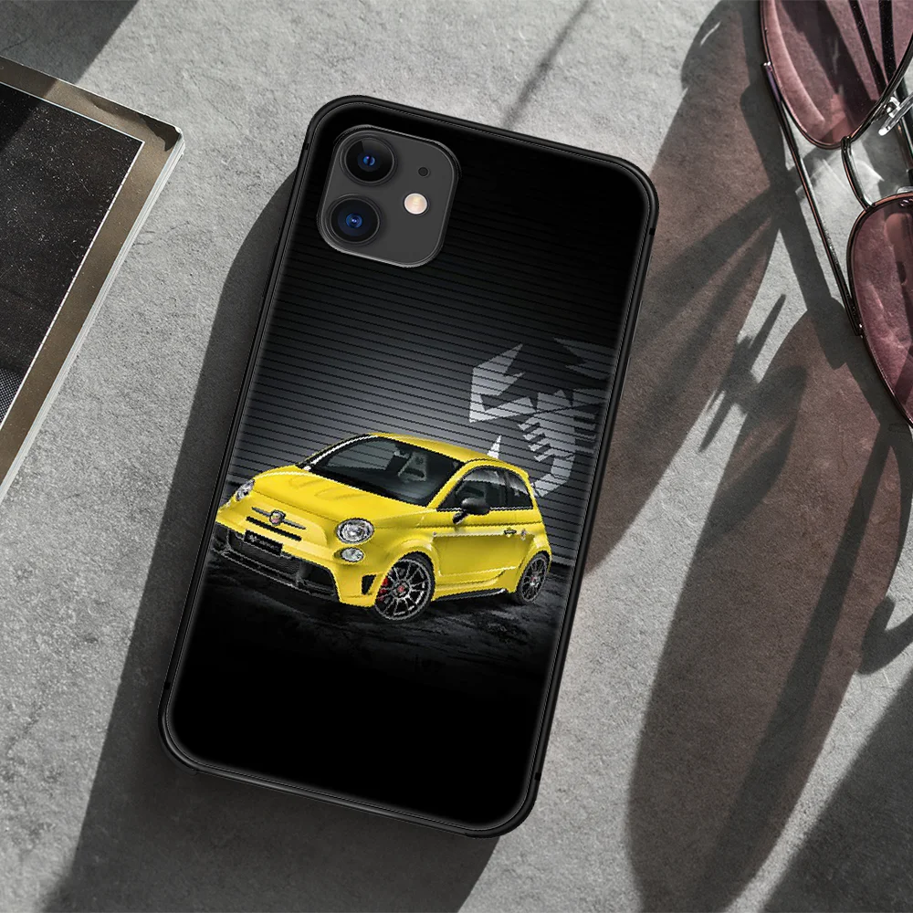 

abarthy Car logo Phone Case Cover Hull For iphone 5 5s se 2020 6 6s 7 8 12 mini plus X XS XR 11 PRO MAX black Bumper Painting