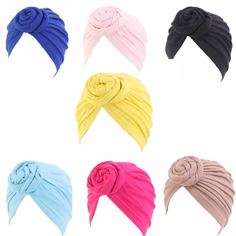 Женский хлопок пончик тюрбан Кепка индийский головной убор мусульманский шарф