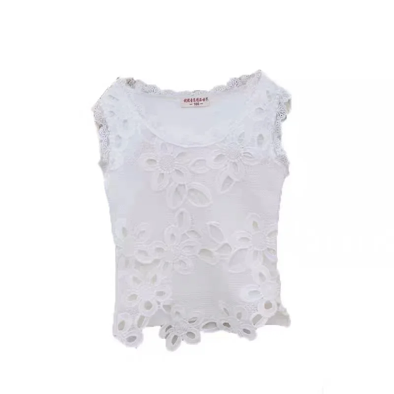 Летняя одежда для девочек комплект одежды детей кружевное хлопчатобумажный