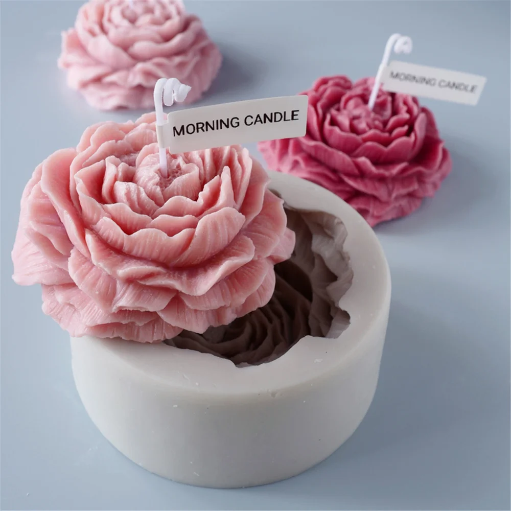 

1 Pcs Aromatherapy Candle Mold Handmade Diy Aromatherapy Candle Silicone Mold Large Peony Handmade Soap Model Plaster Mold