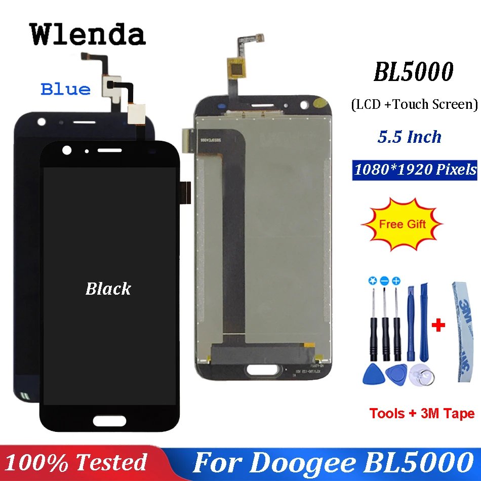 Для ЖК дисплея doogee BL5000 и фотоэлементов 5 дюйма Замена + Бесплатные