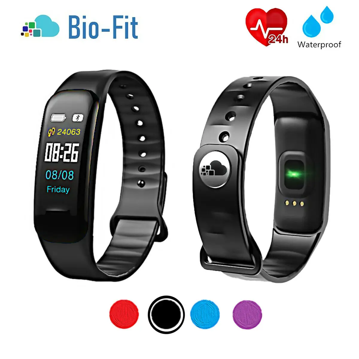 

BIO-FIT Activity Fitness Tracker Smart Watch HEART RATE STEP & SLEEP TRACKER GYM