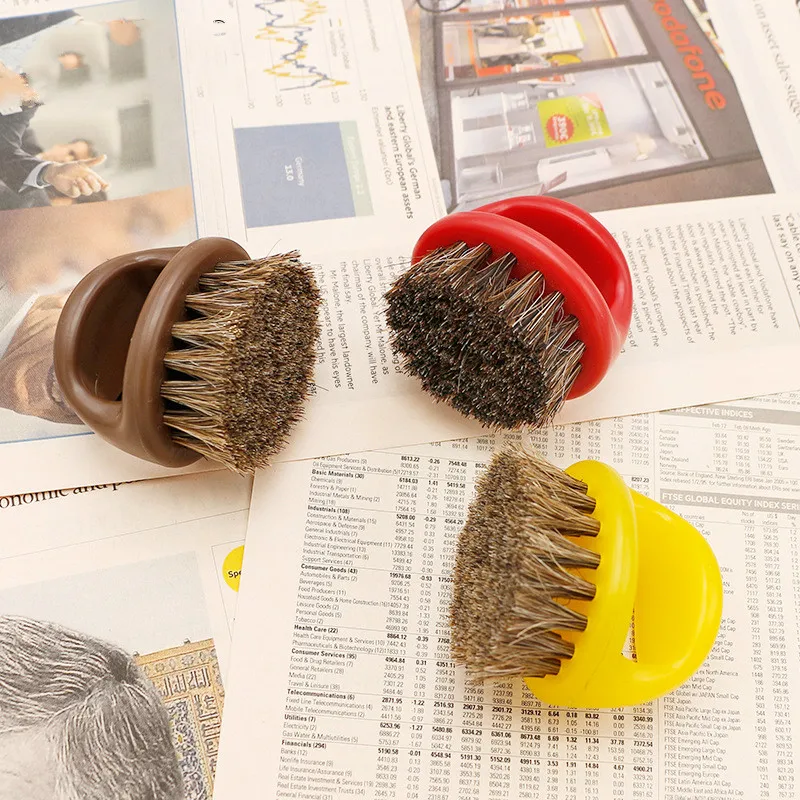 Мужская щетка для бритья в форме кольца пластиковая портативная парикмахера