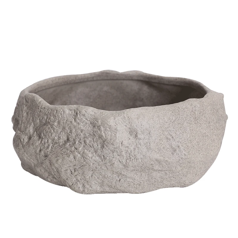 Керамическая ваза для цветов ручной работы имитация камня гидропоники грубая