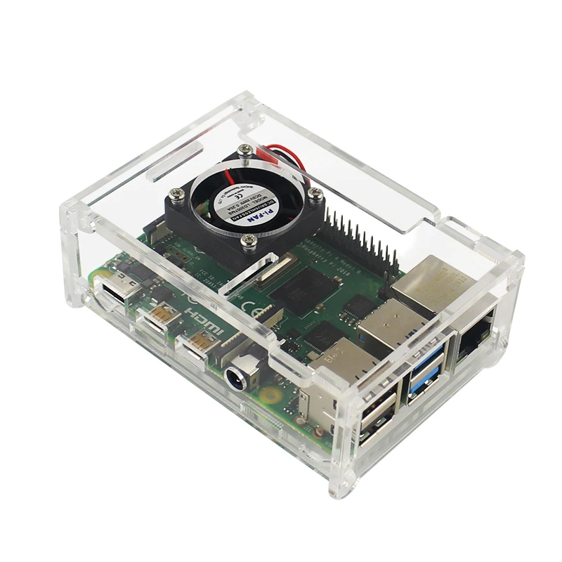 Raspberry Pi 4 Model B 4G Kit + адаптер питания 5 в 3A акриловый чехол вентилятор охлаждения