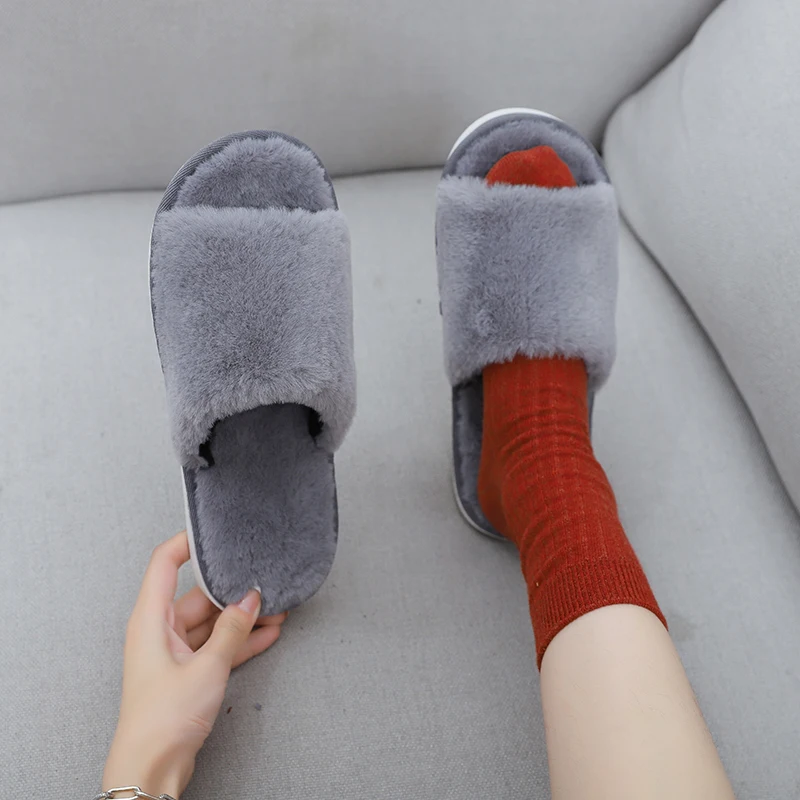 

Модный женский меховой комбинезон WHNB светильник кие и мягкие розовые туфли на плоской платформе для спальни, домашняя обувь, женские тапочки, новинка 2021