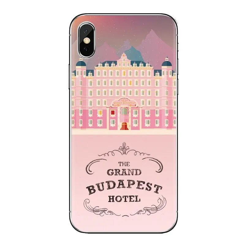 Для iPod Touch Apple iPhone 4 4s 5 5S SE 5C 6 6S 7 8 X XR XS Plus MAX прозрачные чехлы из ТПУ розовый Grand Budapest |