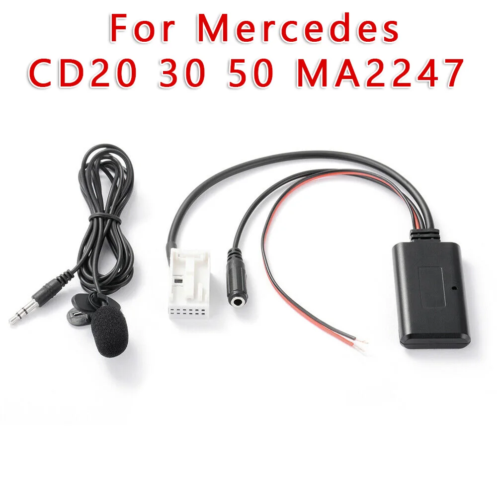 

Bluetooth 1x For Mercedes Aux MIC Cable W245 W203 W209 5-12V Car Audio