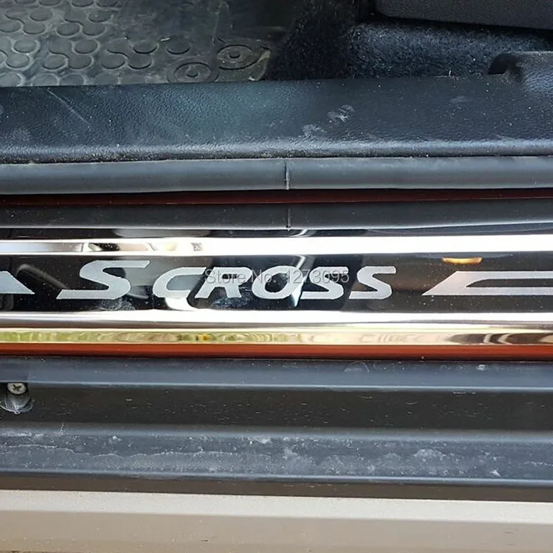 Для Suzuki SX4 S-Cross S Cross- нержавеющие двери и подоконники защита педали автомобиля аксессуары для укладки