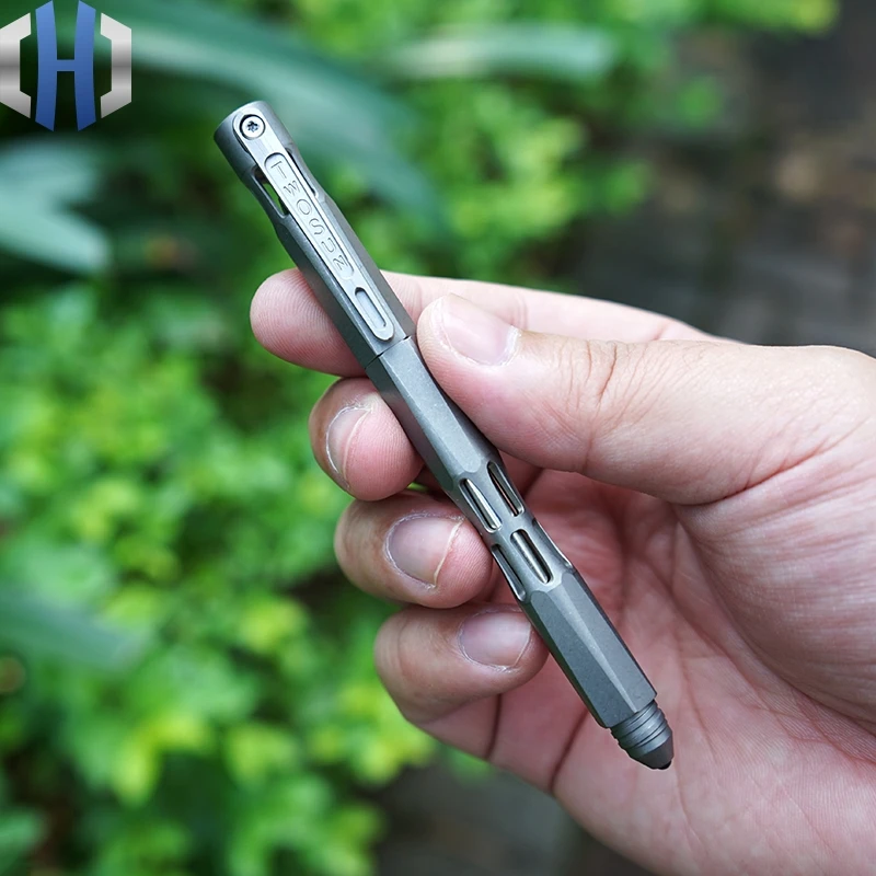Murah Asli Titanium Alloy Pertahanan Pena Pena Taktis Kelangsungan Hidup Dengan Pertahanan Diri Jendela Rusak Alat EDC