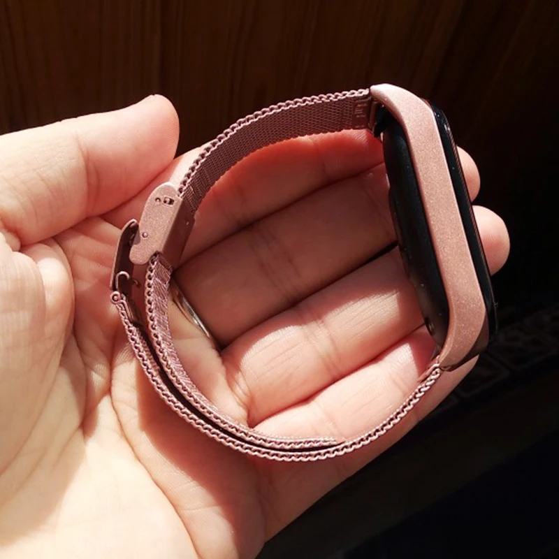 Удобный ремешок для Xiaomi Mi Band 3 4 5 металлический браслет из нержавеющей стали без