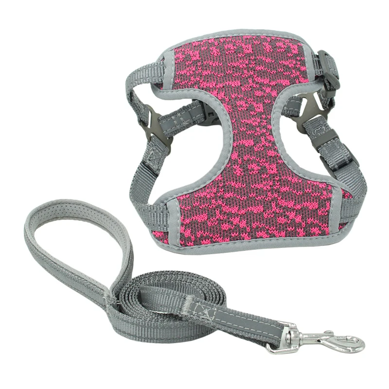 Breathable Dog Vest Harness Leash Suit Adjustable Reflective Pet Harnesses For Small Medium Big Dogs Walking Run Pets Supplies | Дом и сад