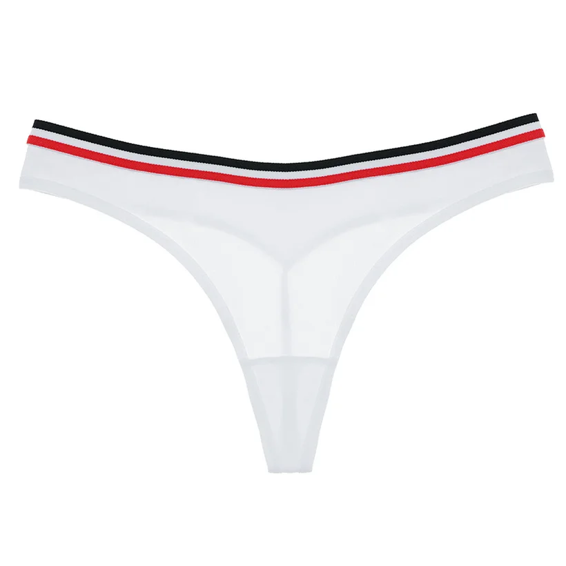 

Women Seamless Briefs Sporty Style Fashion Striped Underwear Solid Color Lingerie Female Comfortable Cotton Sexy Thong Panties