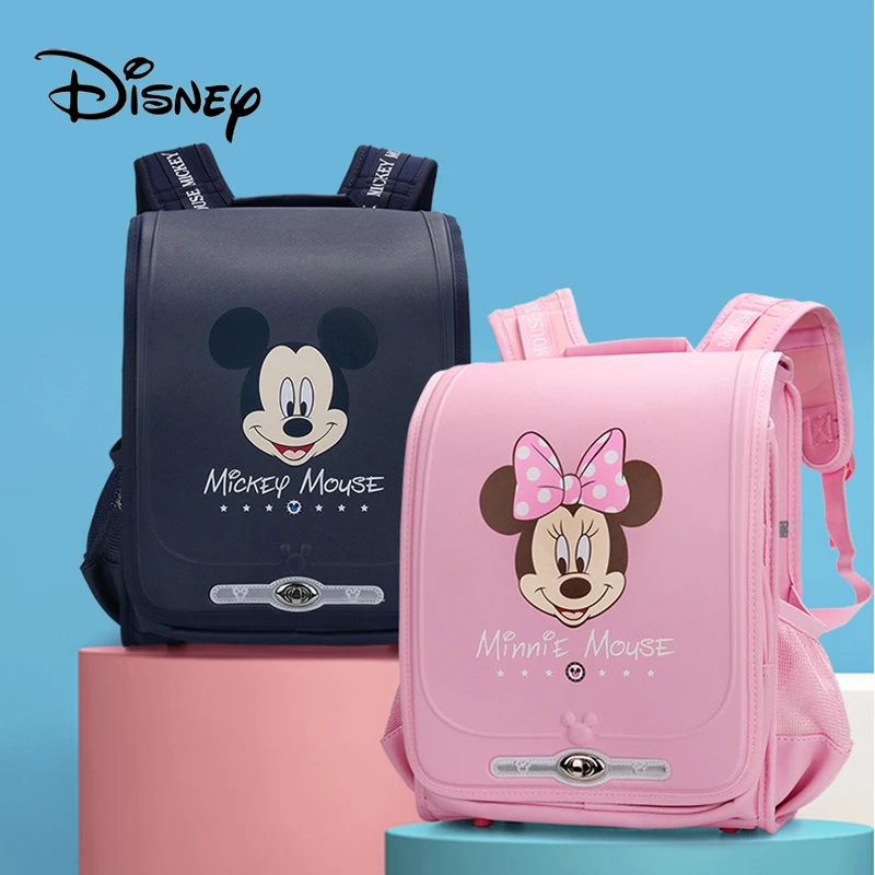 Disney Mickey Mouse Children Backpack Schoolbag For Grade 1-3 Kids Cartoon Backpack For Children School Bags Girls Boys Backpack