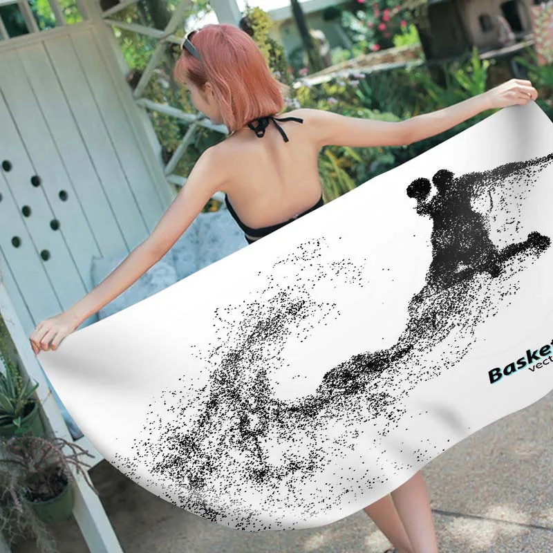 Спортивные мужские быстросохнущая прямоугольник пляжные банное полотенце из